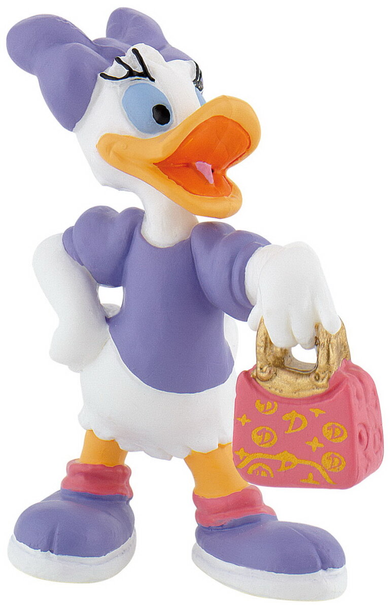 Micky & Friends - Daisy mit Tasche /  Walt Disney Spielfigur - Tortenfigur - Disneyfigur Bullyland 15343