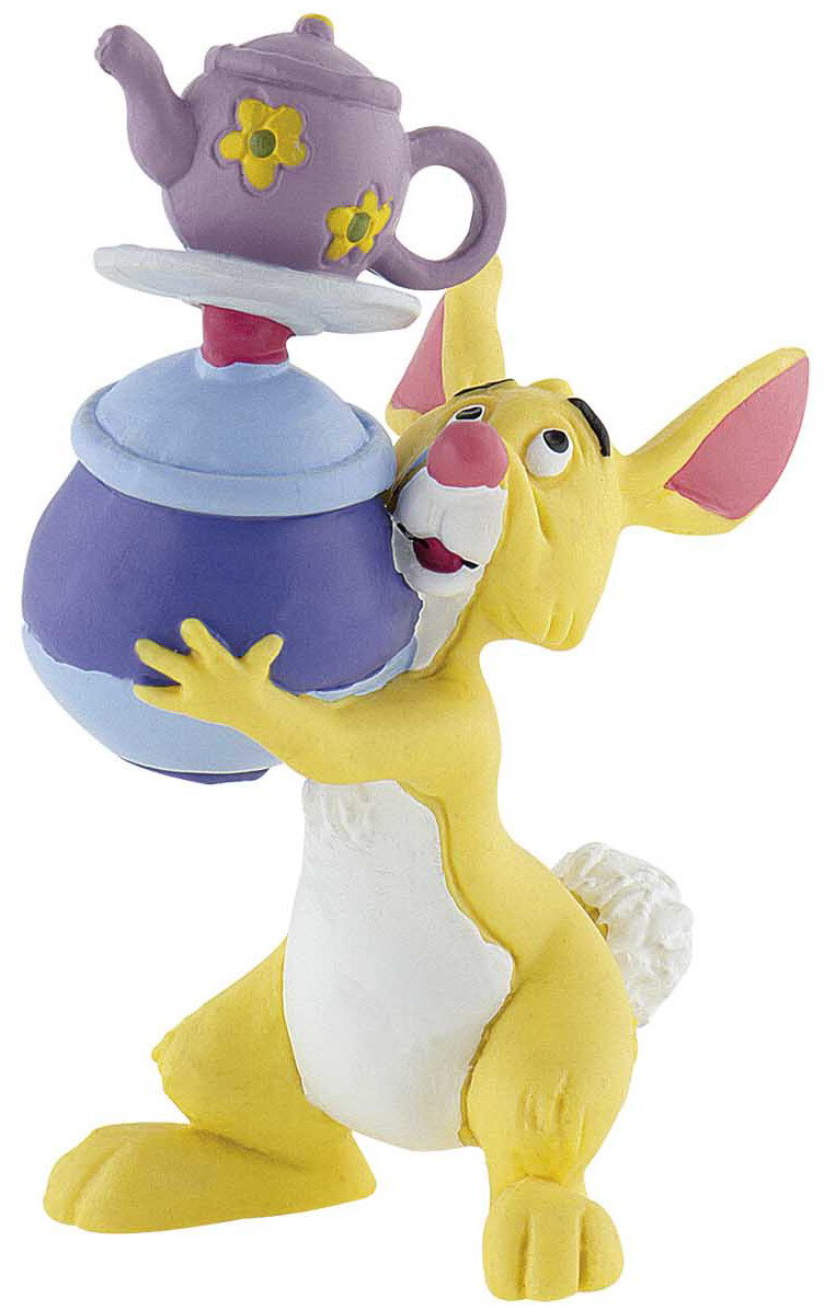 Winnie Pooh & Friends - Rabbit mit Geschirr /  Walt Disney Spielfigur - Tortenfigur - Disneyfigur Bullyland 12322