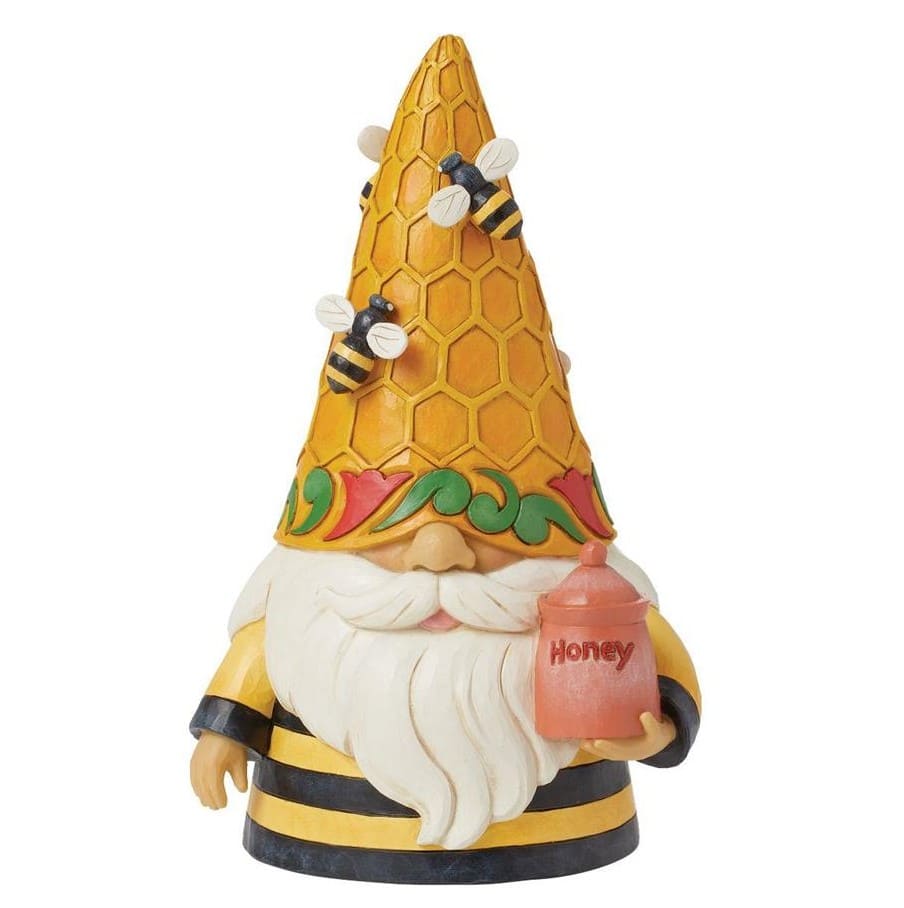 Jim Shore, Heartwood Creek, 6016374, Bee-ing Cute Gnome, Beehive Gnome, Bienenstock Wichtel, Imker Wichtel, Jim Shore Figur