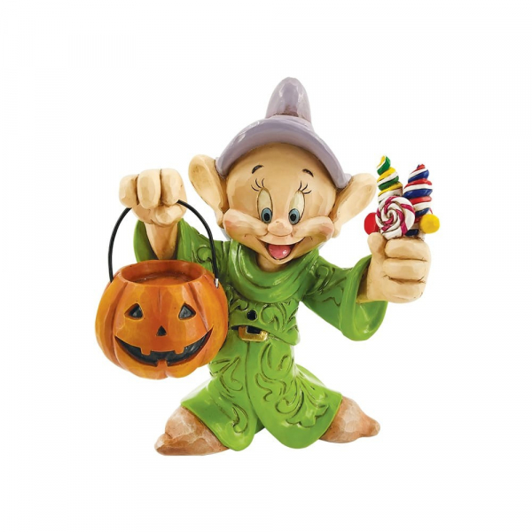 Disney Traditions, Jim Shore, Jim Shore Disney, Disney Traditions Collection, 6008988, Cheerful Candy Cane Collector, Dopey Trick-or-Treating Halloween, Seppl, Schneewittchen und die sieben Zwerge, Snow White and the seven dwarfs, Jim Shore Walt Disney, J