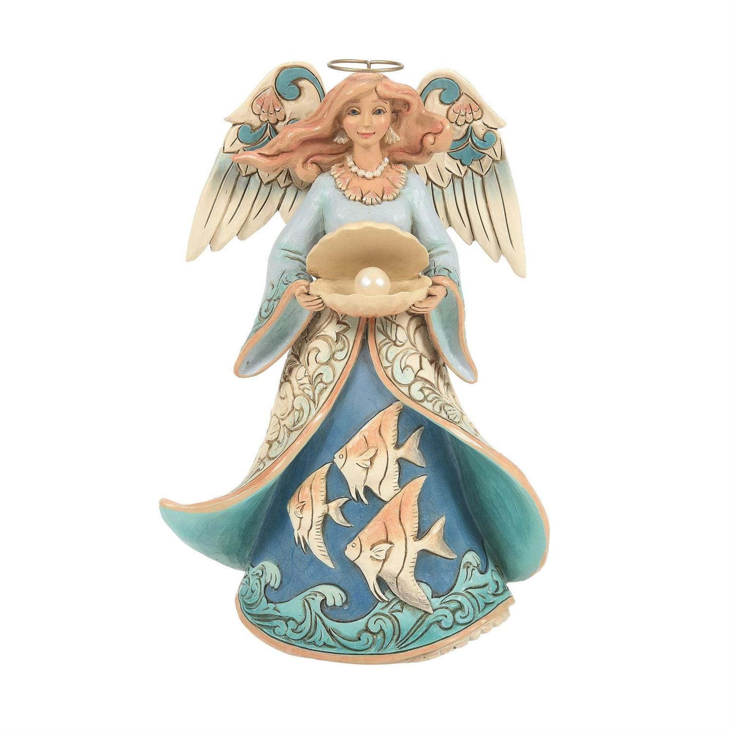 Jim Shore, Heartwood Creek, Jim Shore Weihnachtsfigur, 6016522, Seaside Serenity Angel, Engel maritim, Coastal Angel, Coastal Collection