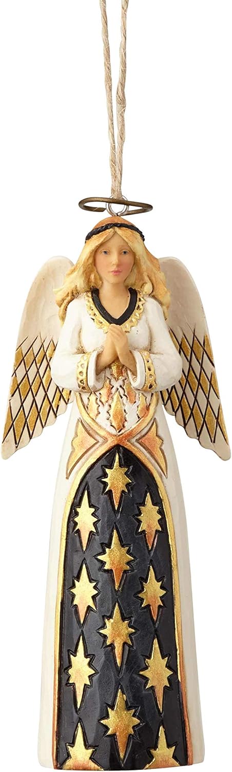 Black & Gold Angel - Engel Ornament Jim Shore Heartwood Creek 6001440