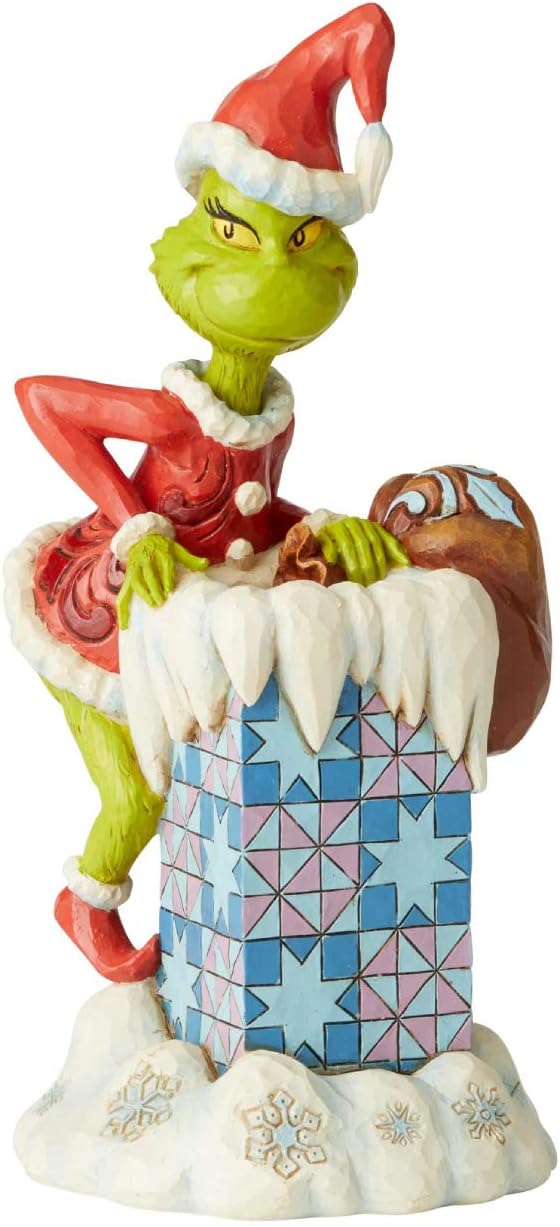 Grinch Climbing into Chimney / Grinch im Schornstein Jim Shore Grinch 6004066